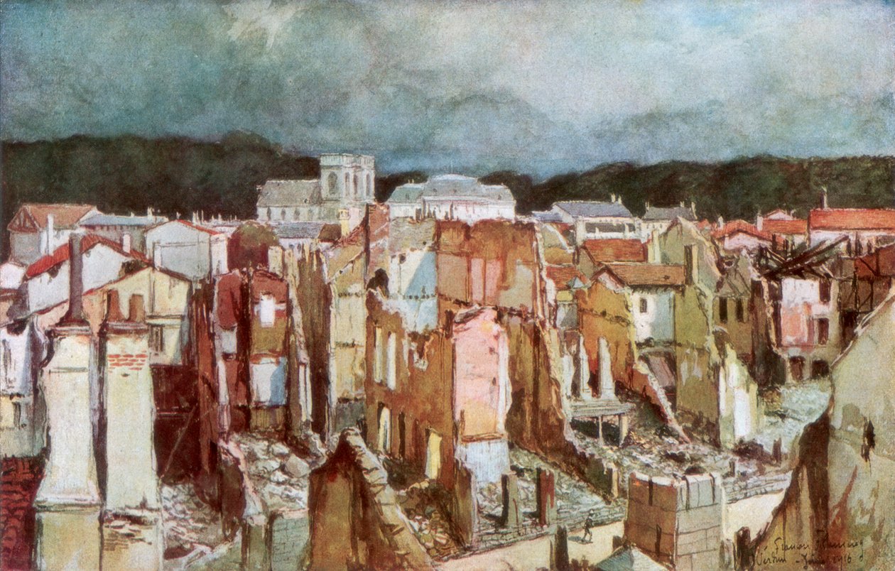 Verdun romjai, 1916. június, 1926. alkotó: Francois Flameng