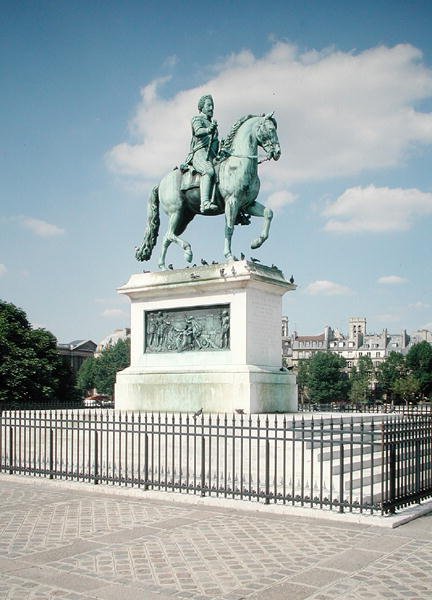 IV. Henrik (1553-1610) lovas szobra 1818 (bronz) alkotó: Francois Frederic Lemot
