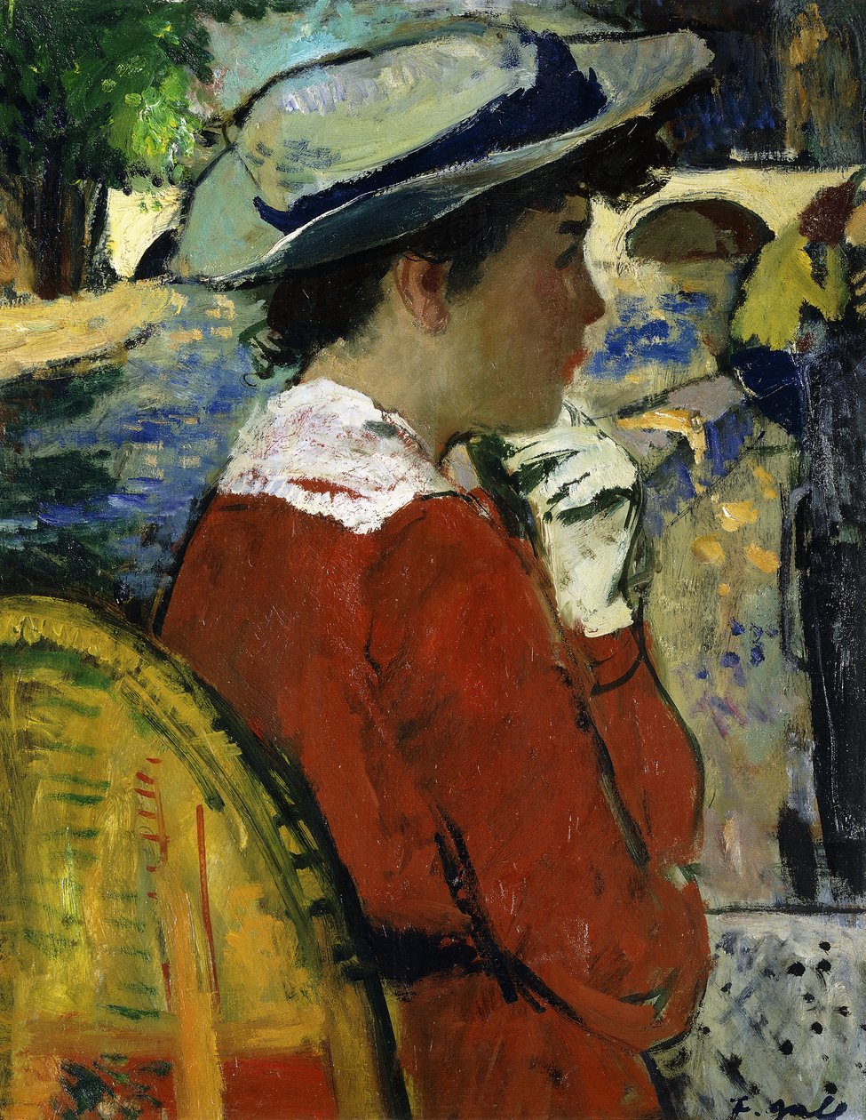 Eugenie a Szajna költségeiről; Eugenie on the Fresh of the Seine, 1946-47 körül (olaj a fedélzeten) alkotó: Francois Gall