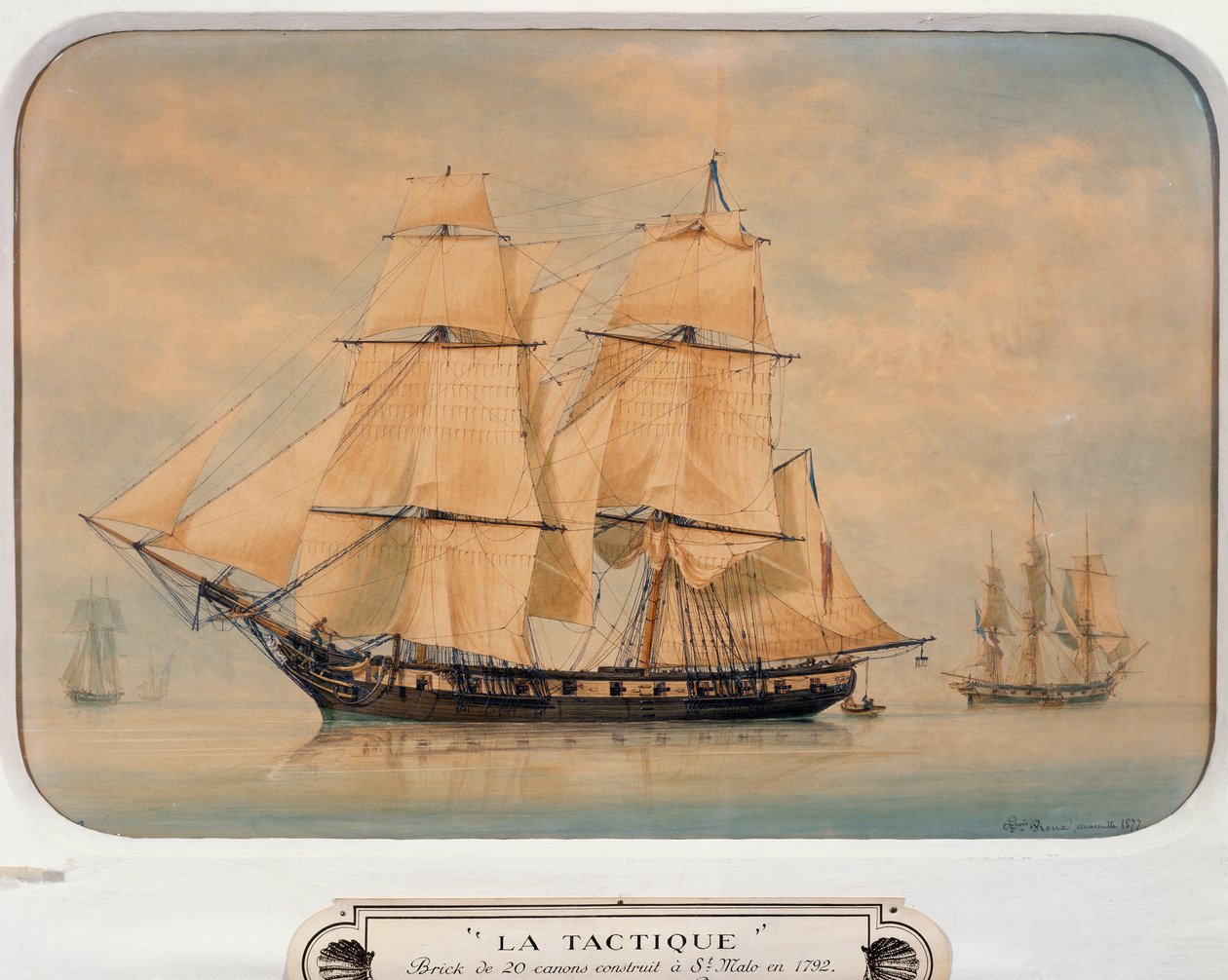 Taktikai brig, 1792-ben építette, Francois Roux (1811-1882), Franciaország alkotó: Francois Geoffroy Roux