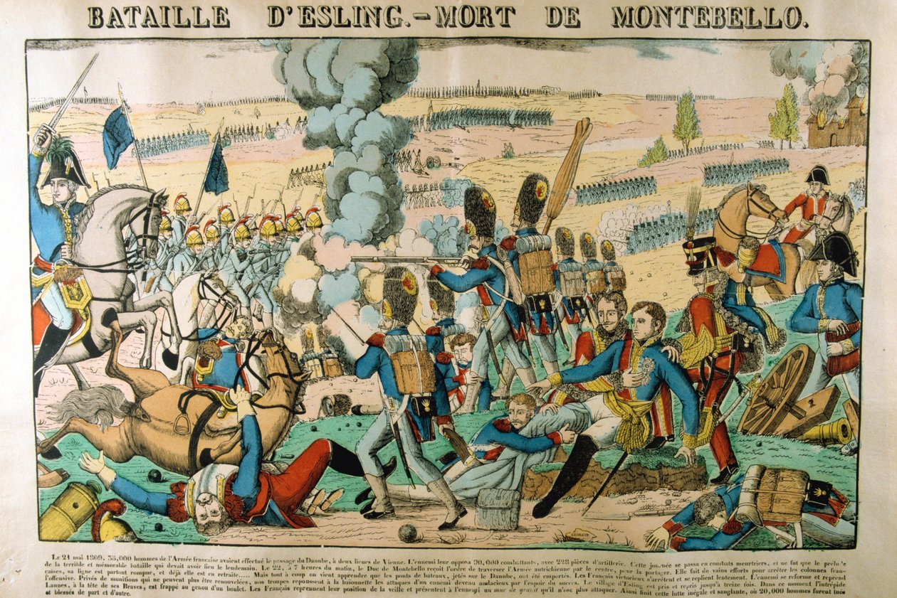 Esslingi csata – Montebello halála, 1809. május 21., 1835. alkotó: Francois Georgin