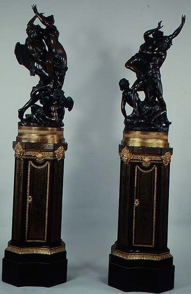 A Proserpine megerőszakolása, Boule-nak tulajdonított alapok, 1693-1710 körül (bronz) alkotó: Francois Girardon