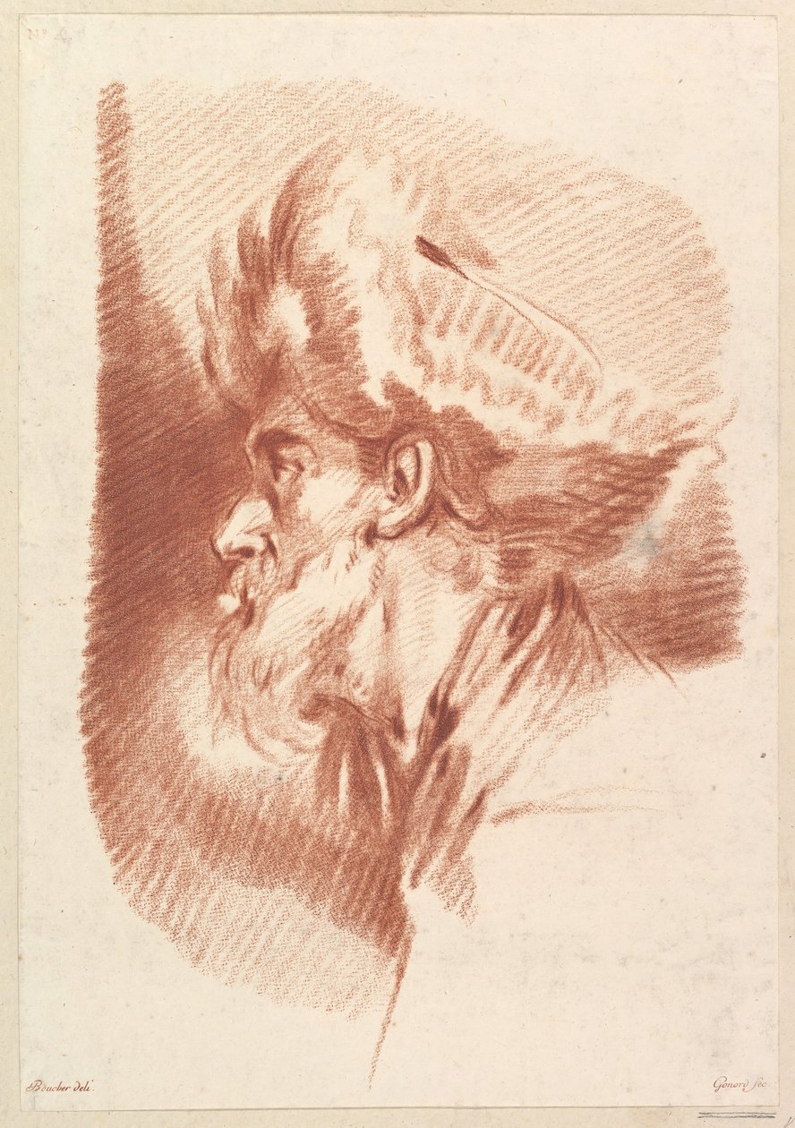 Untitled Head Of A Man In Turban, 18. század közepe – 19. század eleje. alkotó: Francois Gonord