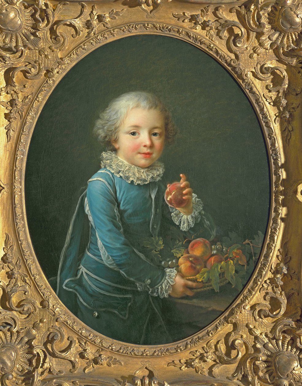 Fiú barackkal, 1760 alkotó: Francois Hubert Drouais