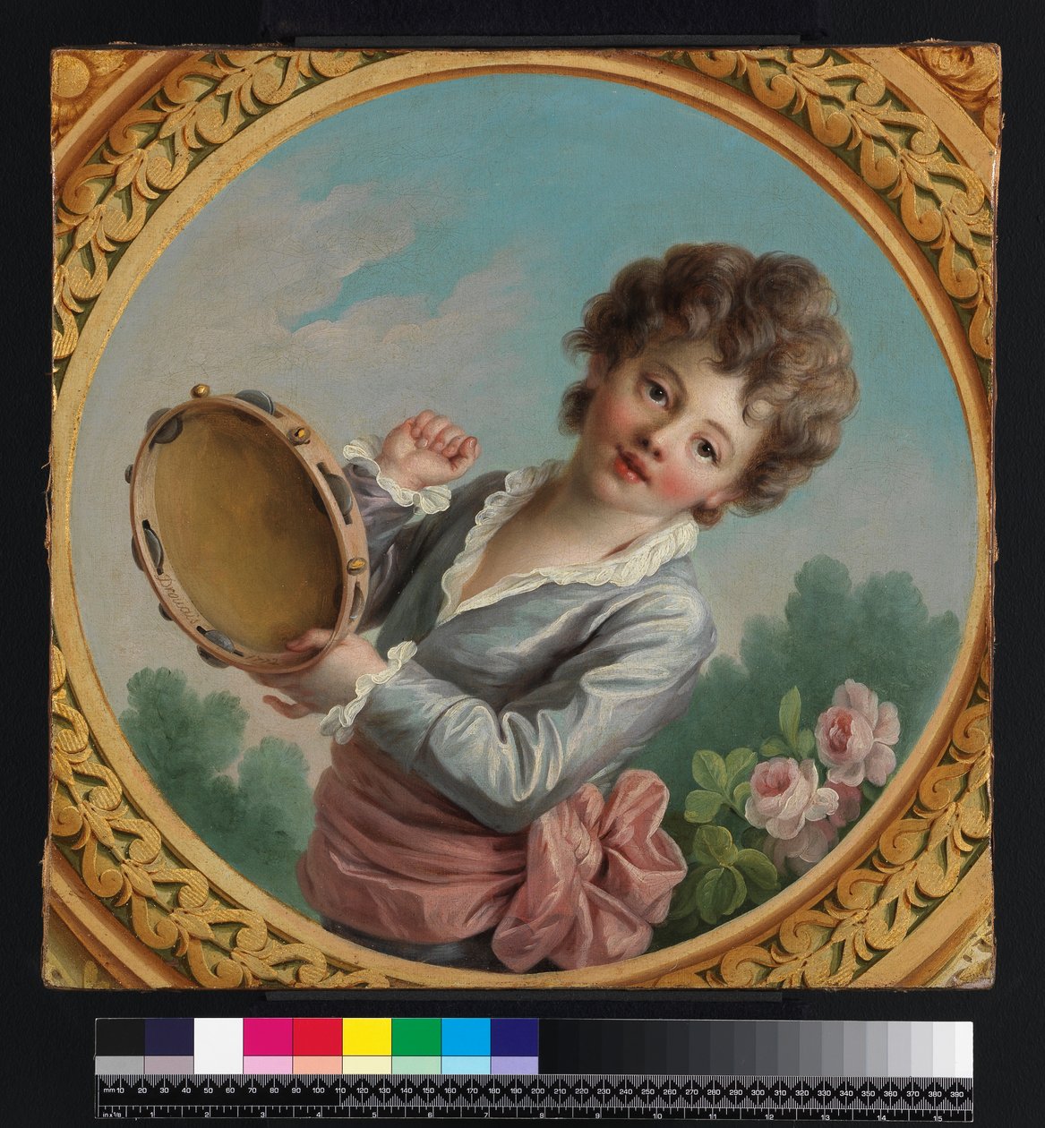 Gyermek tamburával, 1772 alkotó: Francois Hubert Drouais