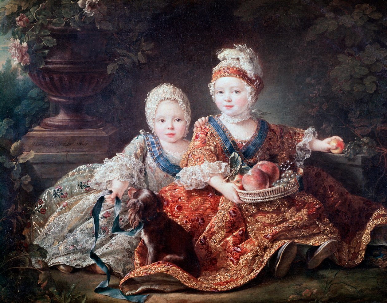 Berry herceg (később XVI. Lajos) és Provence grófja (később XVIII. Lajos) gyermekként alkotó: Francois Hubert Drouais