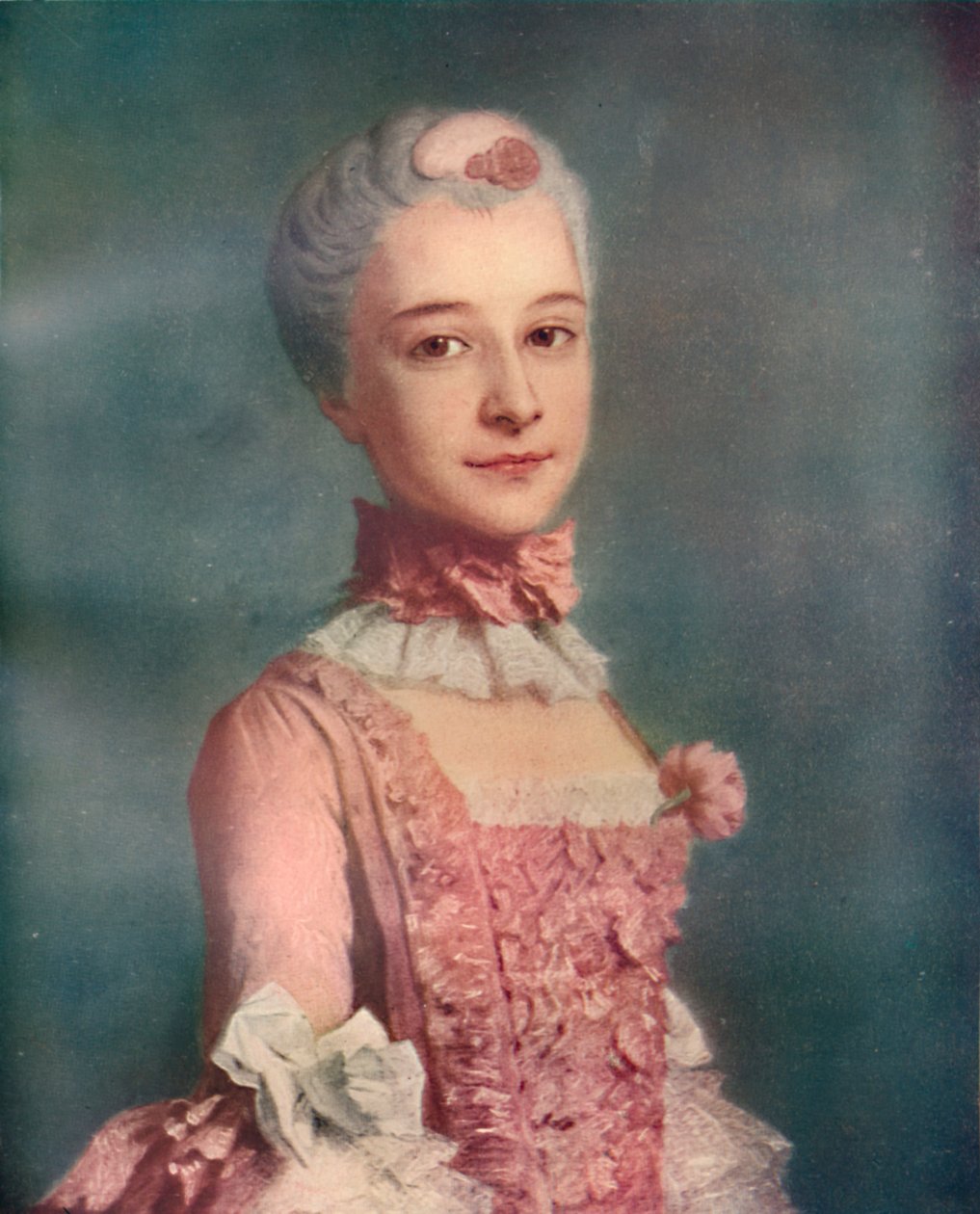 La Dame En Rose, 18. század, 1911 alkotó: Francois Hubert Drouais