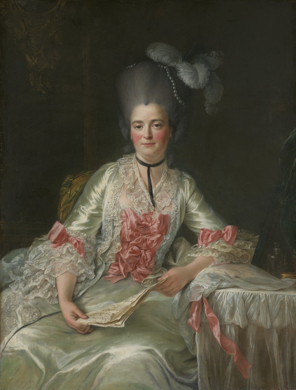 Marie Rinteau, Mademoiselle de Verrières, 1761. alkotó: Francois Hubert Drouais