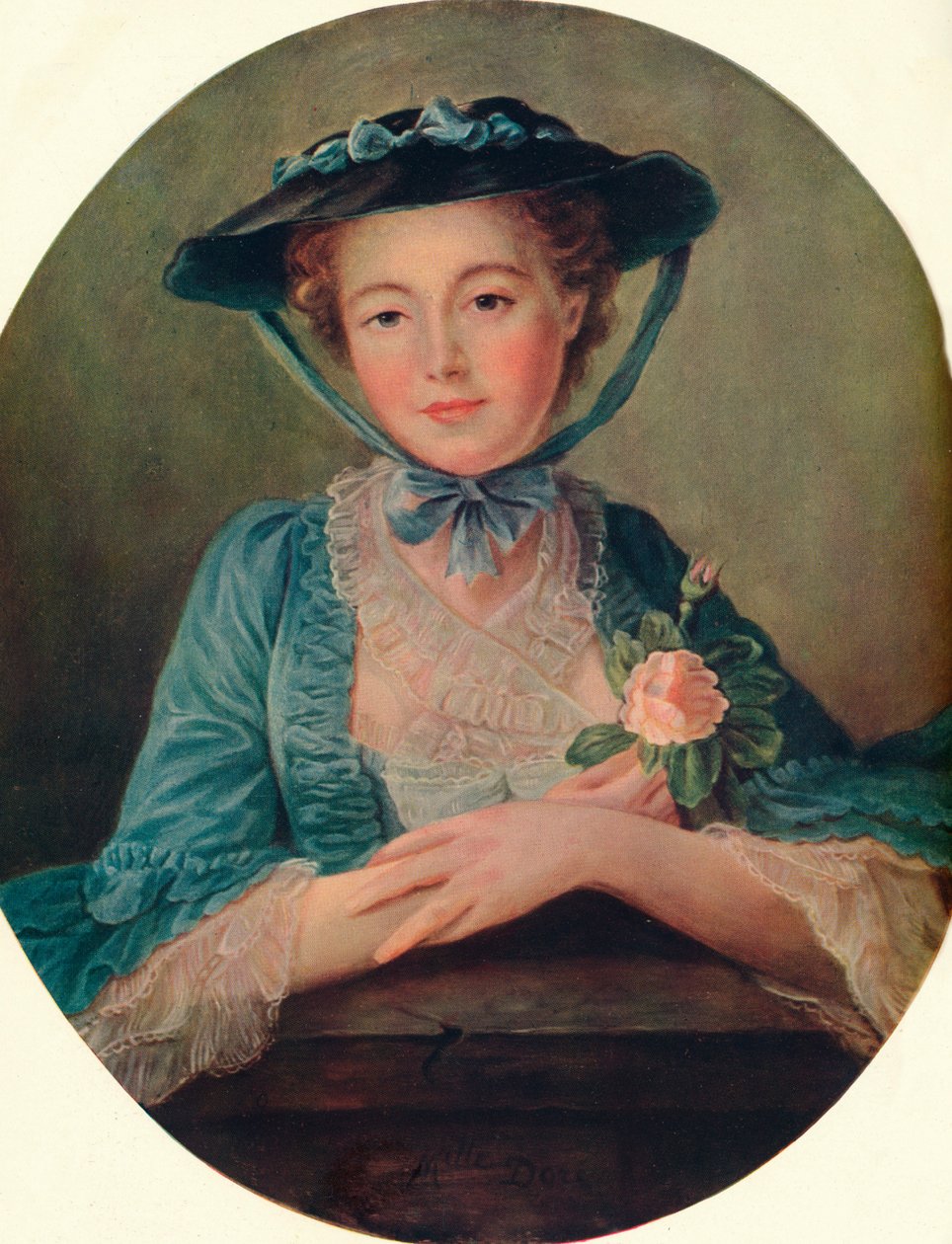 Doré kisasszony – Francia Iskola, 1760, 1910 alkotó: Francois Hubert Drouais