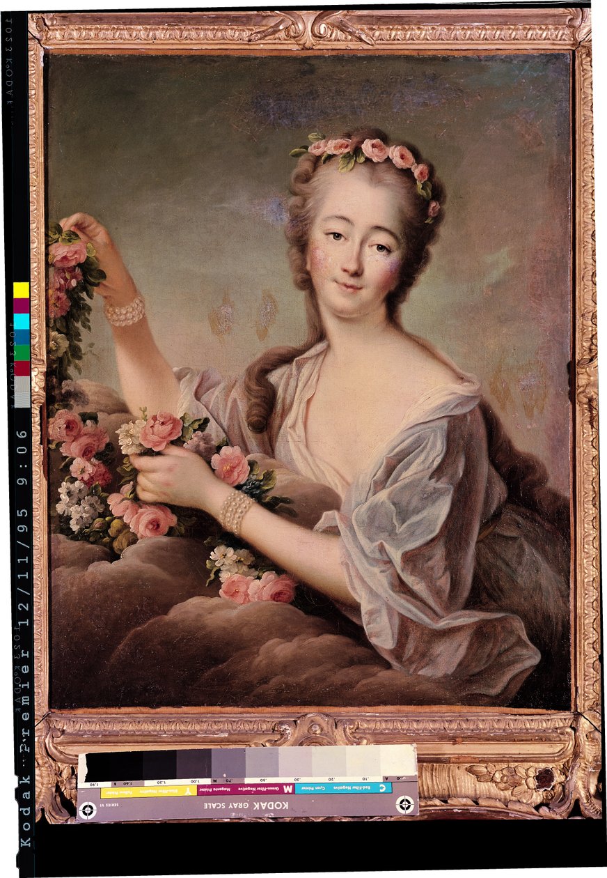 Du Barry grófnő (1743-93) portréja, mint Flóra alkotó: Francois Hubert Drouais