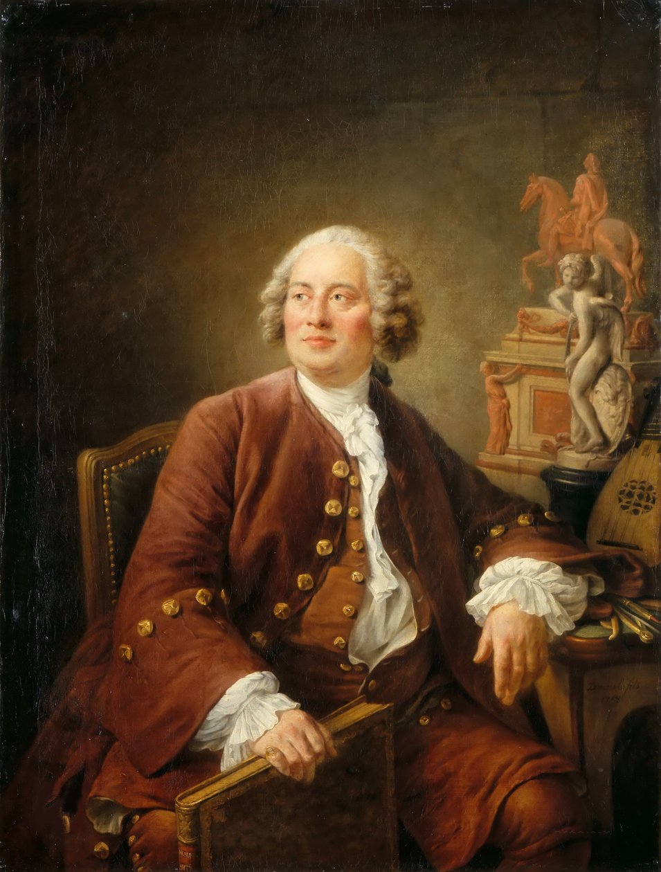 Edmé Bouchardon szobrász portréja 1698-1762, 1758. alkotó: Francois Hubert Drouais