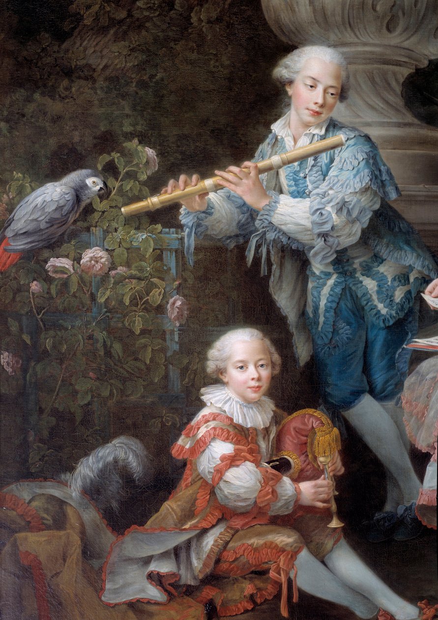 Louis Francois du Bouchet, Marquis de Sourches és Grand Prevot de France Detail családja. Francois Hubert Drouais (1727-1775) festménye 1756 V. 3,24 x 2,84 m alkotó: Francois Hubert Drouais