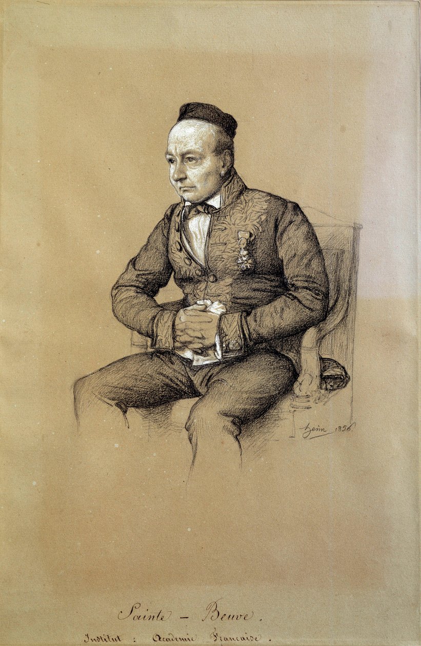 Charles Augustin Sainte Beuve (1804-1869) francia irodalomkritikus és író portréja. Francois Joseph Heim (1787-1865) rajza alkotó: François Joseph Heim