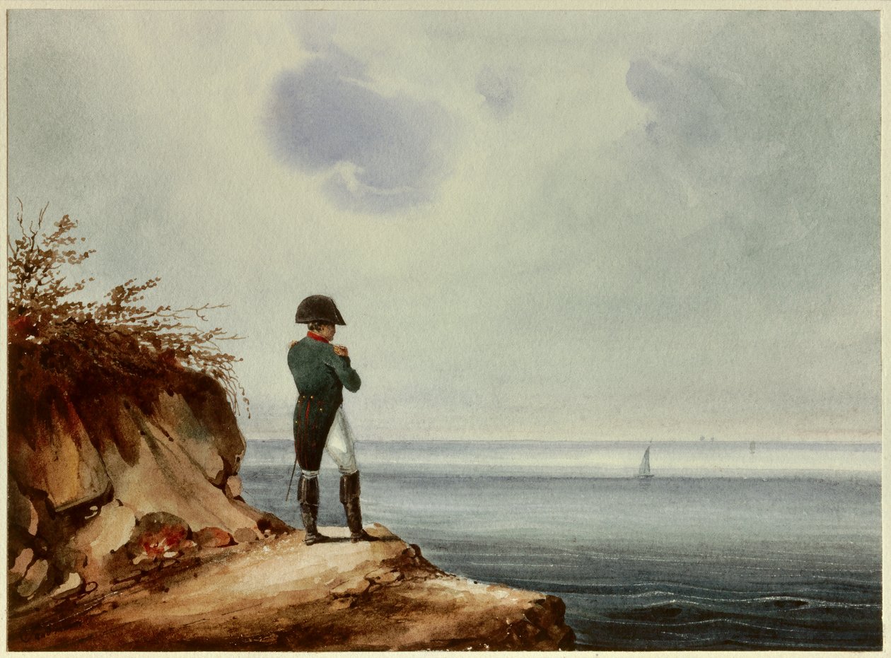 I. Napóleon császár portréja (1769-1821) Francois Joseph Sandmann (1805-1880) akvarellje Louis Marchand jelzései alapján. 1820 V. 0,14x0,19 m Malmaison, musee du chateau alkotó: Francois Joseph Sandmann