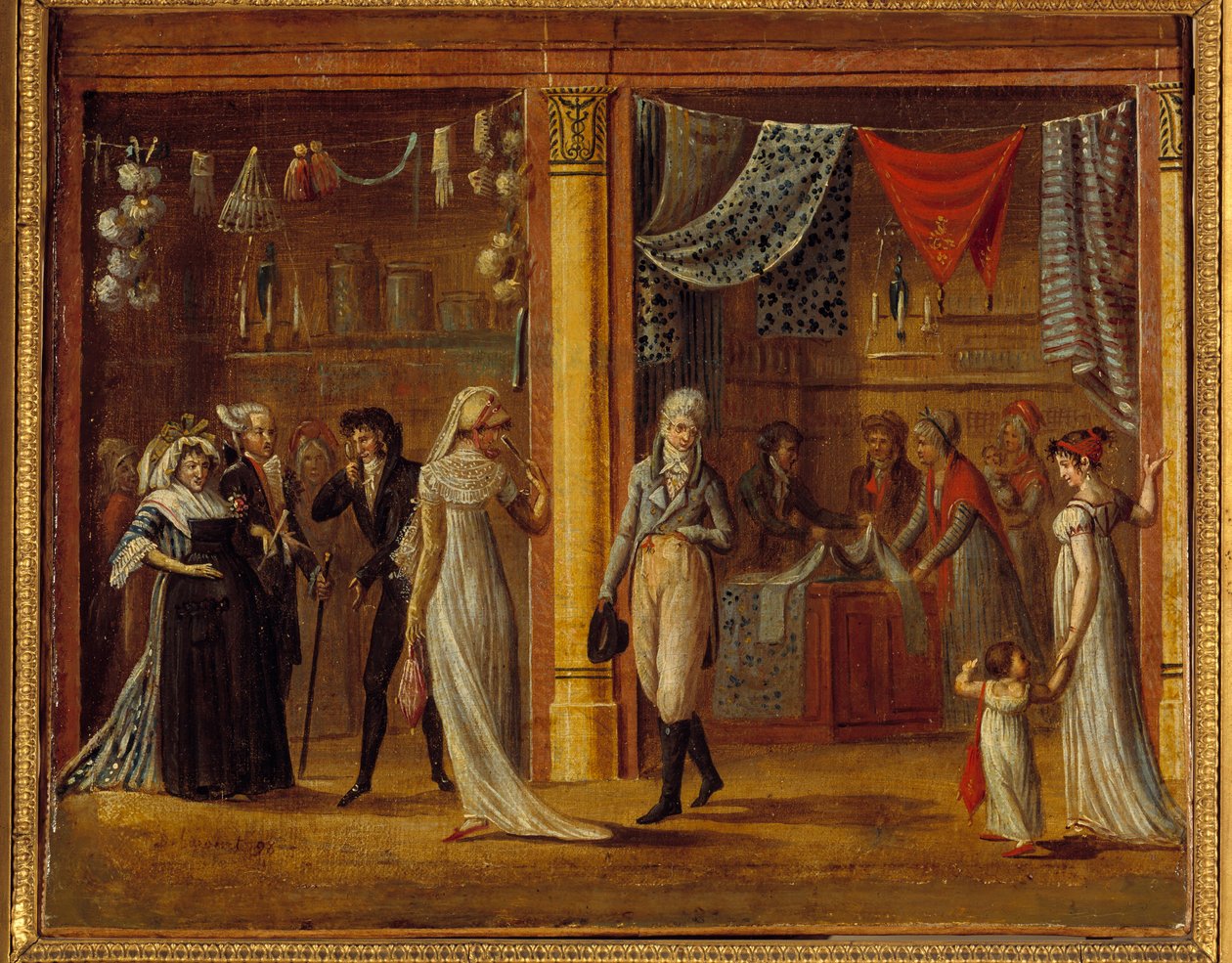 A királyi palota fából készült galériája alkotó: Francois Joseph baron Bosio