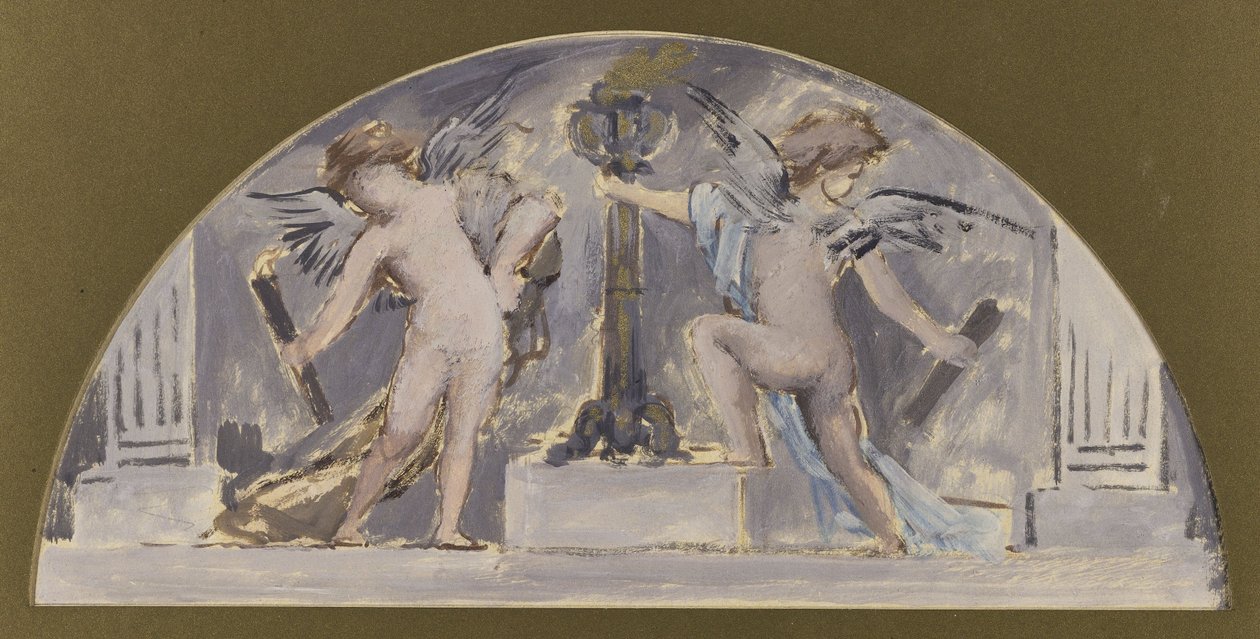 Vázlat a párizsi Hôtel de Ville de Paris ebédlőjéhez, Két szerelmes gyújt fáklyát alkotó: Francois Lafon
