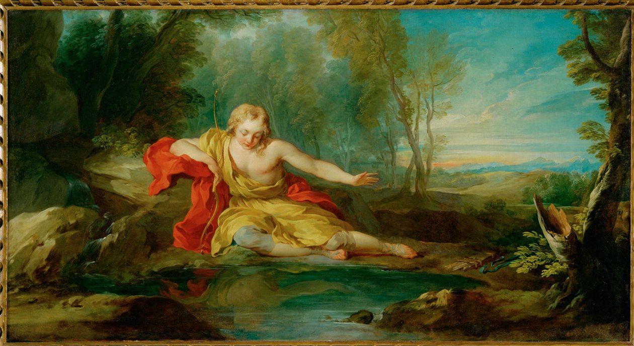 Narcisse contemplant son reflet dans l