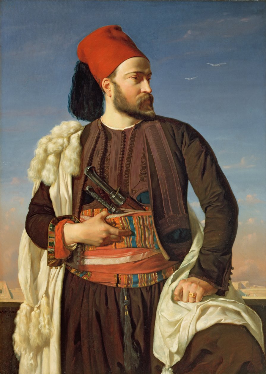 Leconte de Floris portréja az egyiptomi hadsereg egyenruhájában, 1840 alkotó: Francois Leon Benouville