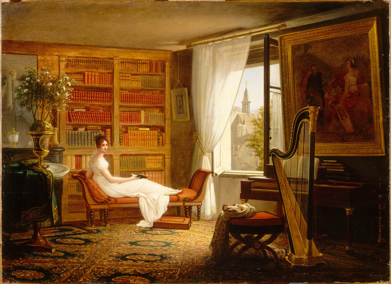 Madame Récamier szalonja az Abbaye-aux-Bois-ban, 1826. alkotó: Francois Louis Dejuinne