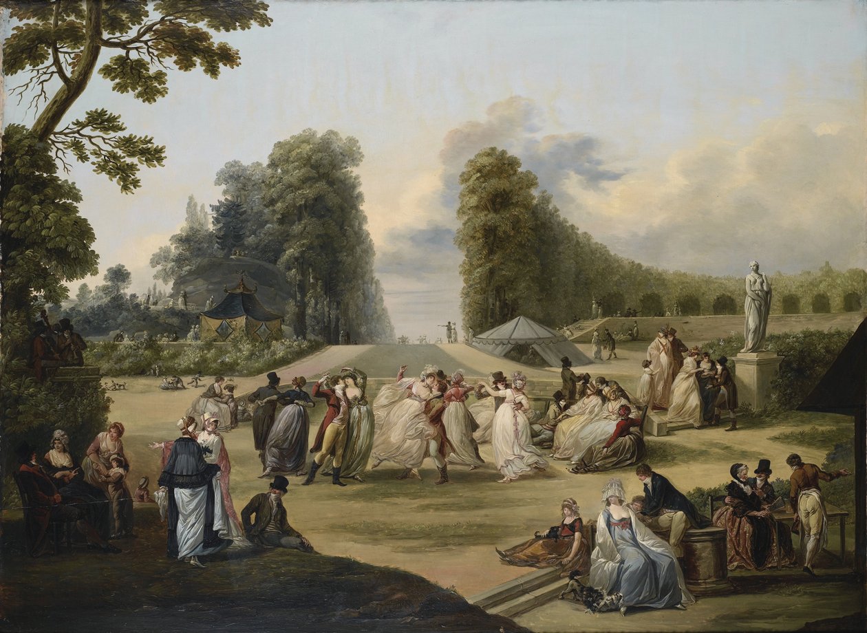 Bál a Tivoli Gardensben, Párizs, 1799 alkotó: Francois Louis Joseph Watteau