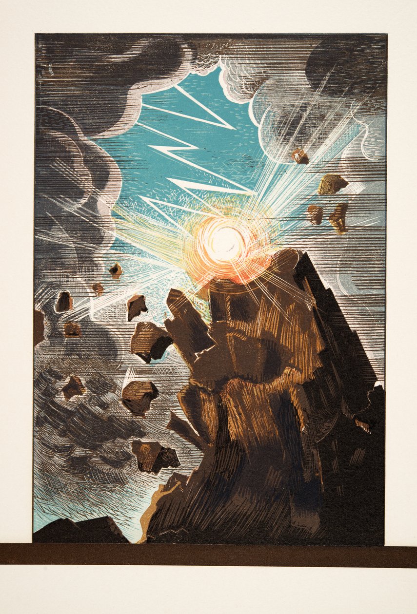 Illusztráció: Prometheus, Aiszkhülosz láncolta, kocsma. 1941 (sablonnyomat) alkotó: Francois Louis Schmied