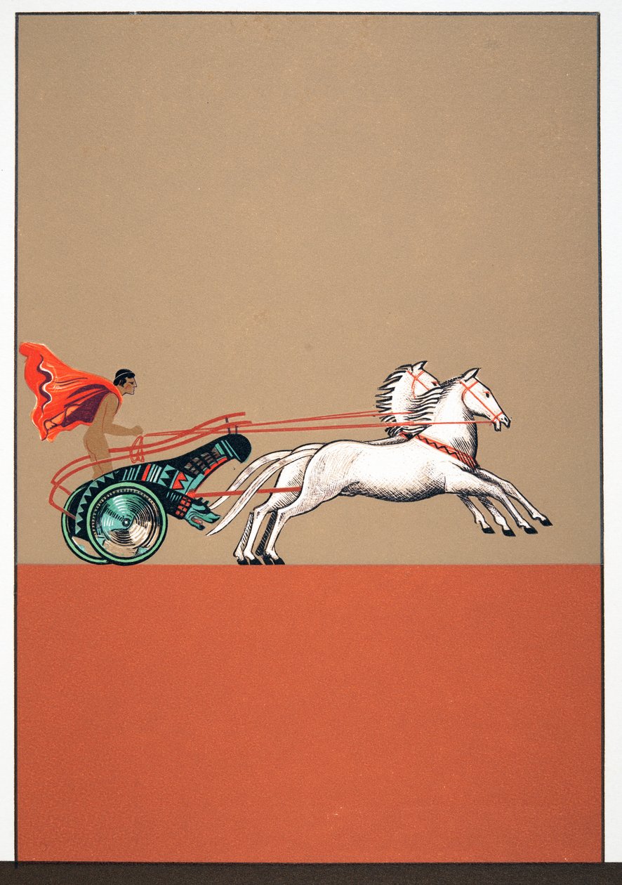 Ember és szekér, Illusztráció a Prométheuszból, Aiszkhülosz által elvarázsolt, kocsma. 1941 (sablonnyomat) alkotó: Francois Louis Schmied