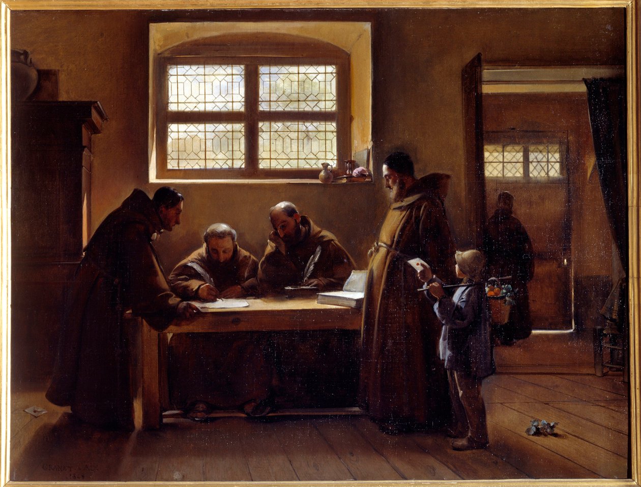 A kapucinusok Francois Marius Granet festményét szerkesztik alkotó: Francois Marius Granet