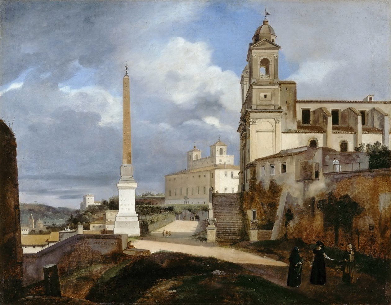 Santa Trinità dei Monti és Villa Medici Rómában alkotó: Francois Marius Granet