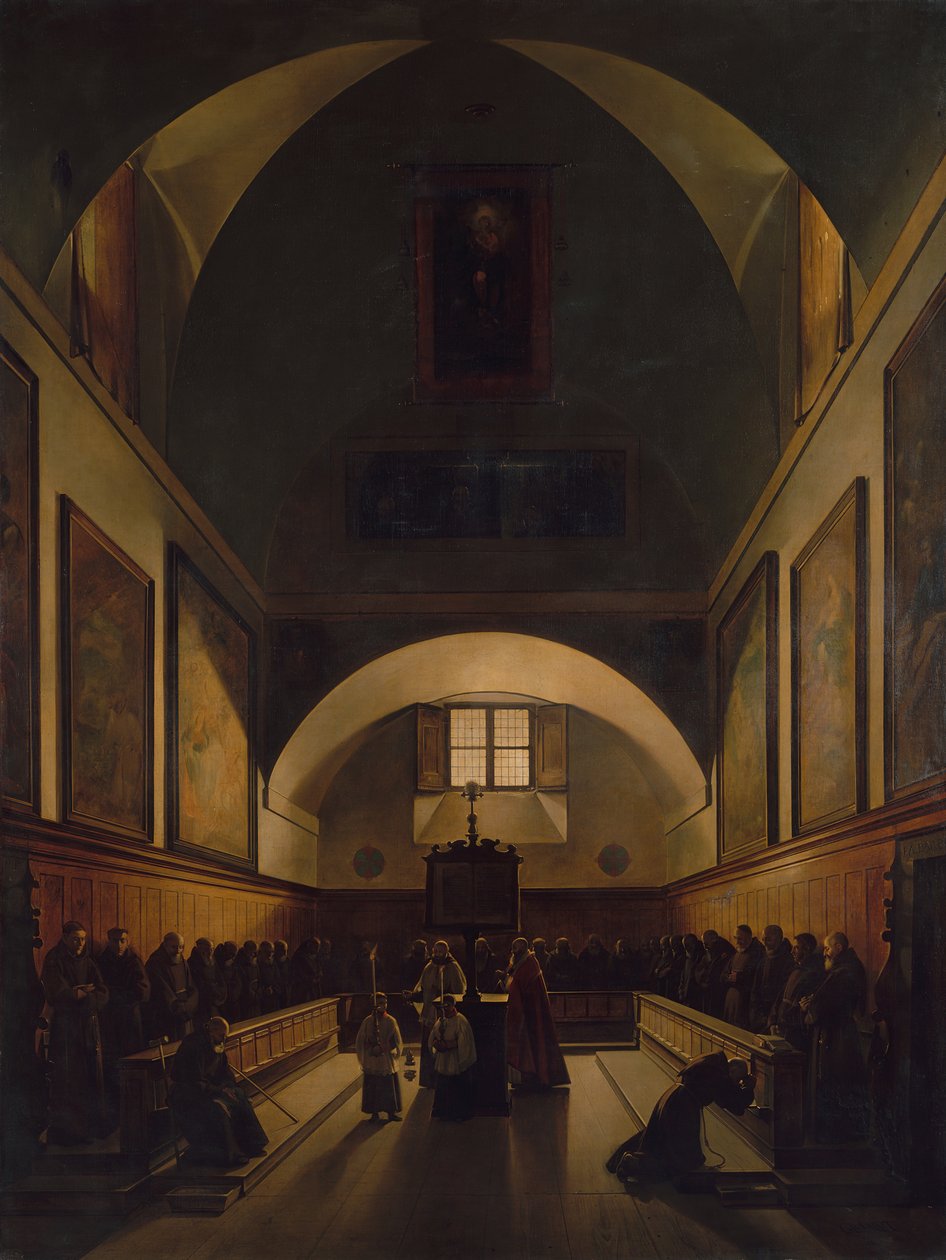 A római kapucinus templom kórusa, 1814-15. alkotó: Francois Marius Granet