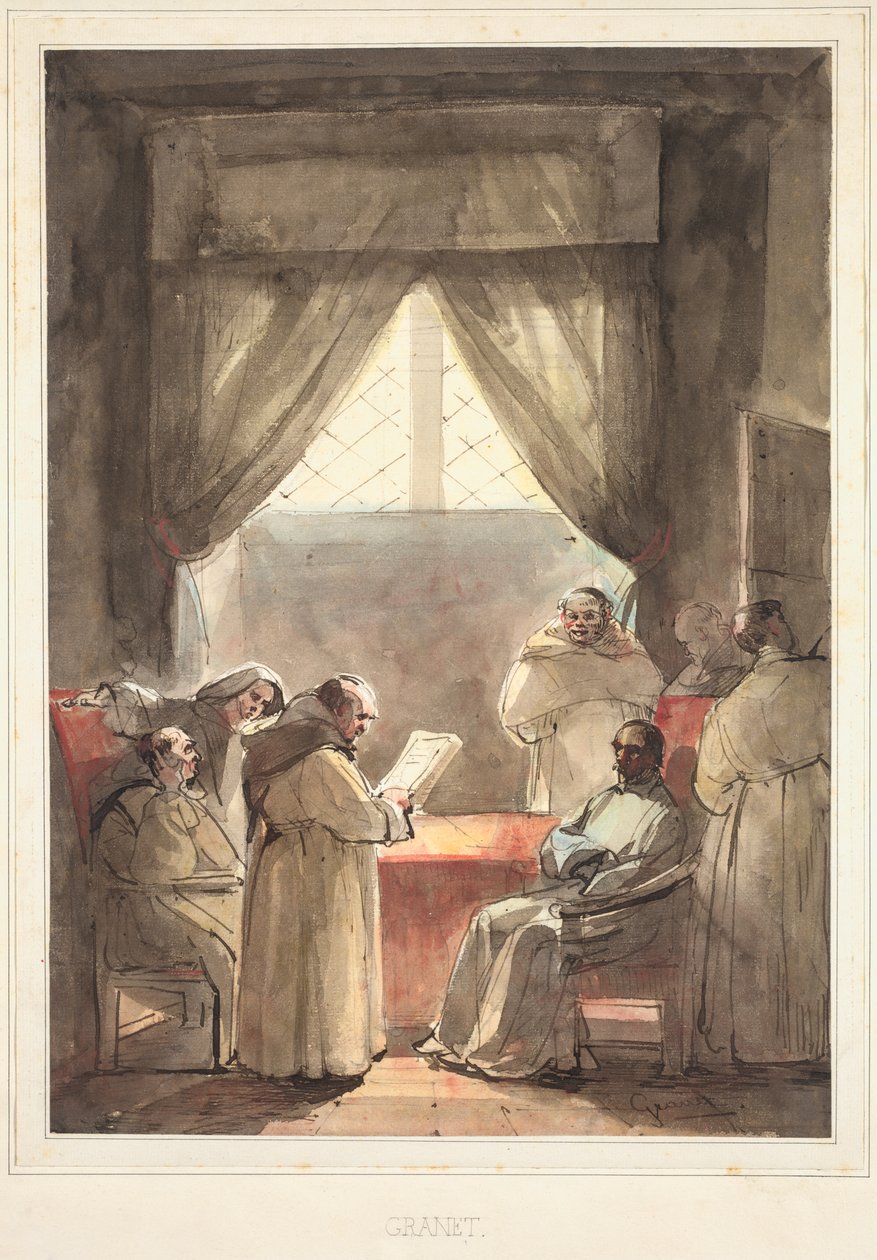 A szerzetesek alkotó: Francois Marius Granet