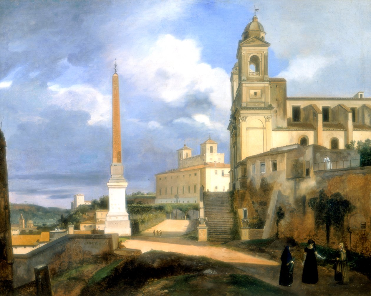 A Hegyek Háromsága és a Medici-villa, Róma, 1808 alkotó: Francois Marius Granet