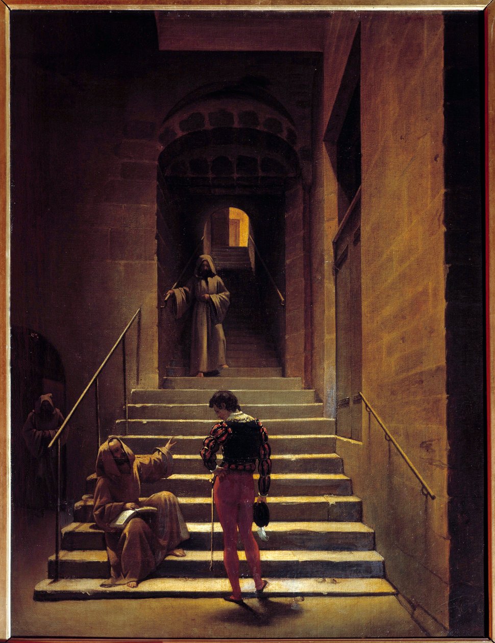 Kilátás egy római kolostor belsejére Francois Marius Granet (1775-1849) festménye 19. század V. 0,65x0,49 m Pau, Szépművészeti Múzeum alkotó: Francois Marius Granet