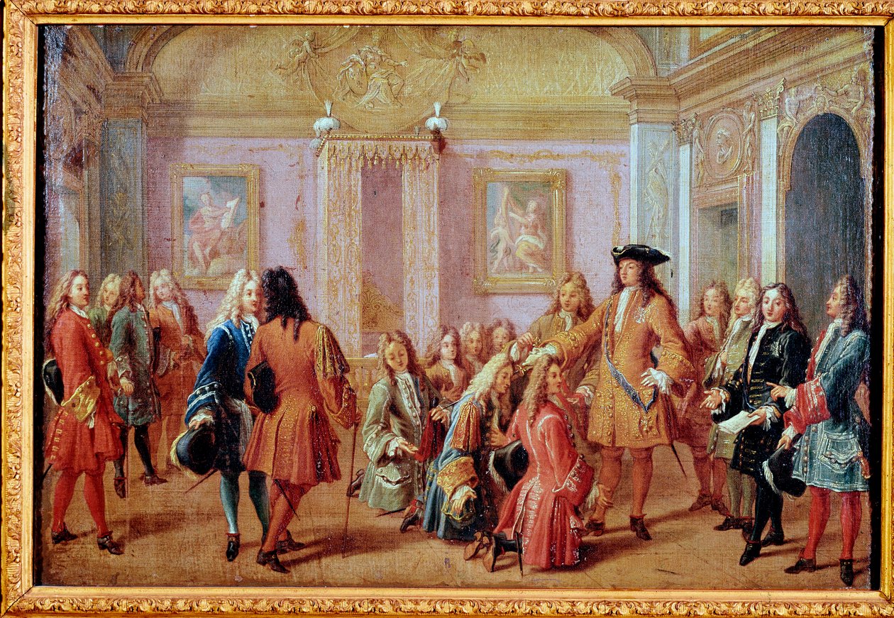 XIV. Lajos király megalapította a Szent Lajos-rendet, 1693. május 5. (Festmény alkotó: Francois Marot