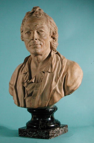 Christoph Wilibald Gluck (1714-87) mellszobra (gipsz) alkotó: Francois Martin
