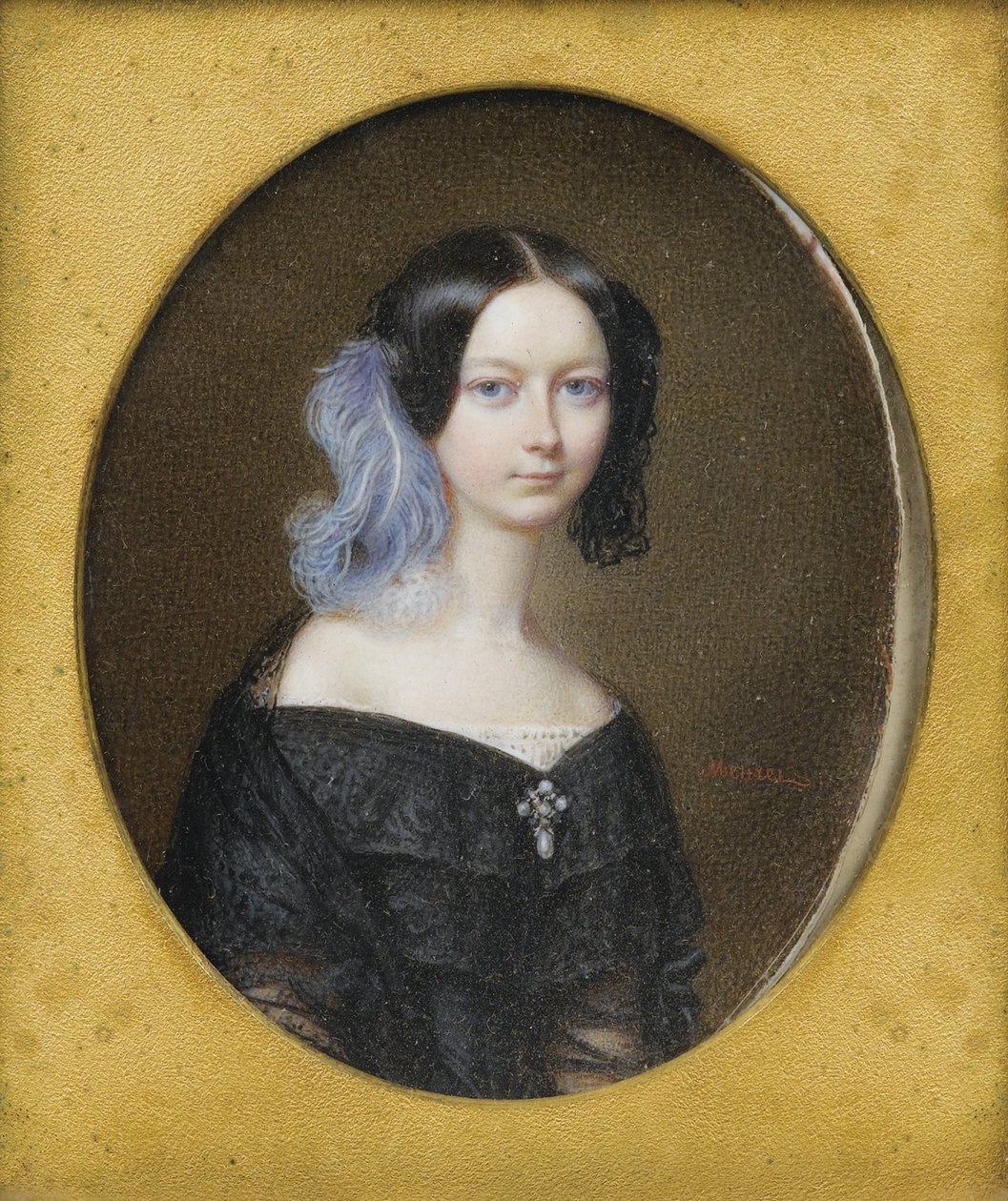 Helene Mecklenburg-Schwerin hercegné 1814-1858, később Orléans-i hercegnő, 1835 körül alkotó: Francois Meuret