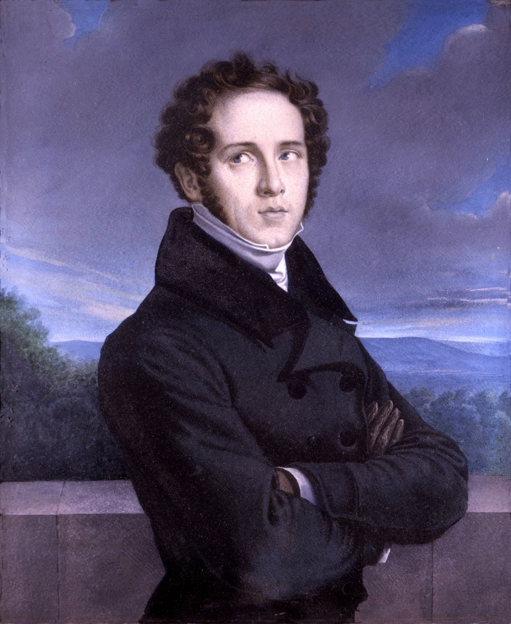 Vincenzo Bellini (1801-1835) portréja (olaj, vászon) alkotó: Francois Millet
