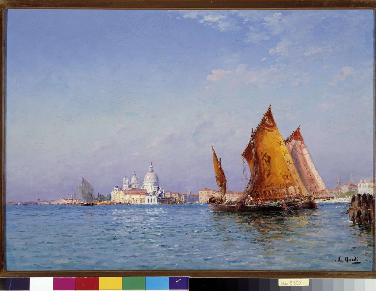 Topis a medencében a velencei Üdvözlet templommal szemben Francois Nardi (1861-1936) festménye 20. század Kötelező megemlítés: Gyűjtemény alapítványa, a Provence, Marseille alkotó: Francois Nardi