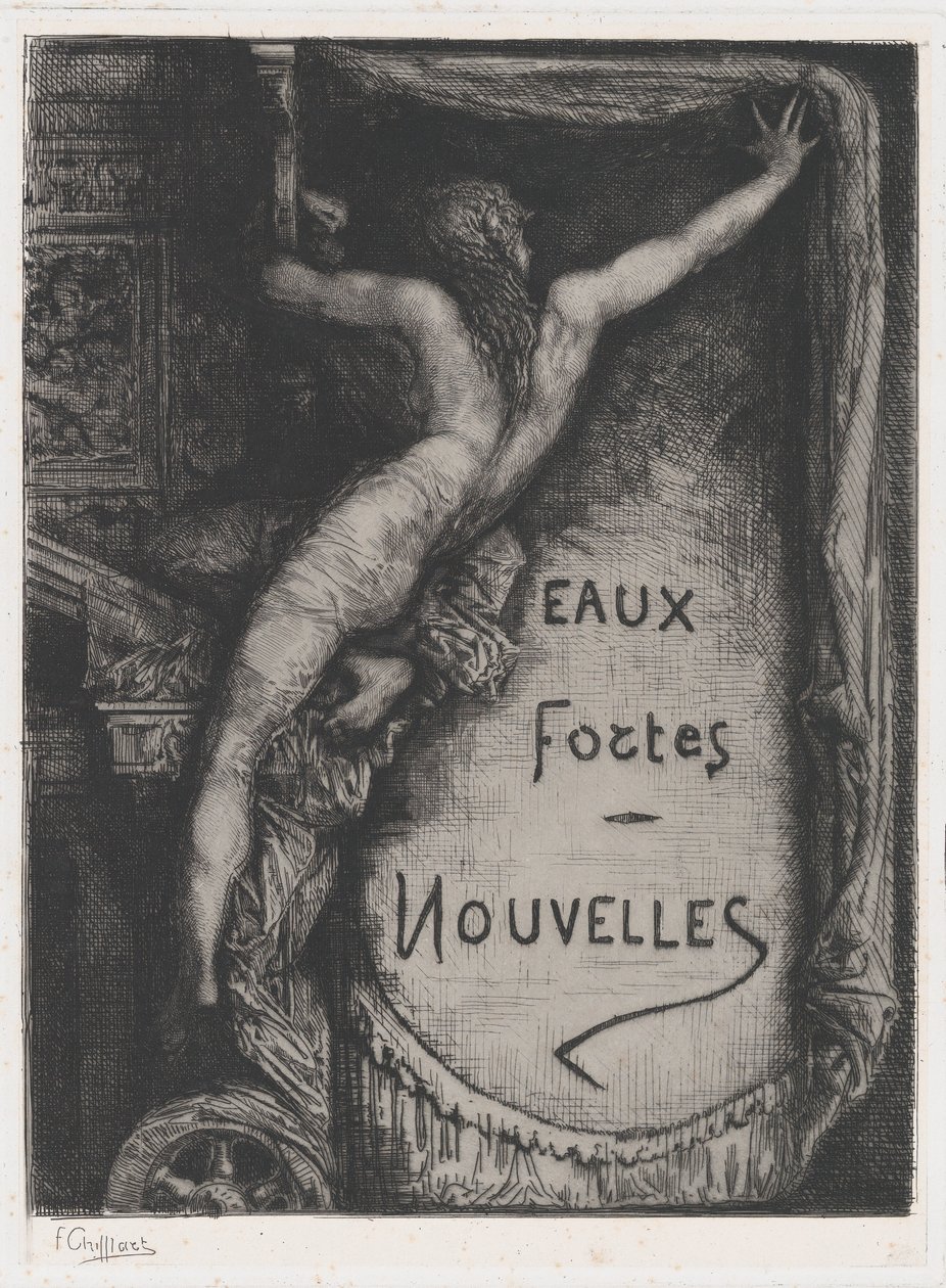 Az Eaux Fortes Nouvelles borítója, 19. század vége. alkotó: Francois Nicolas Chifflart