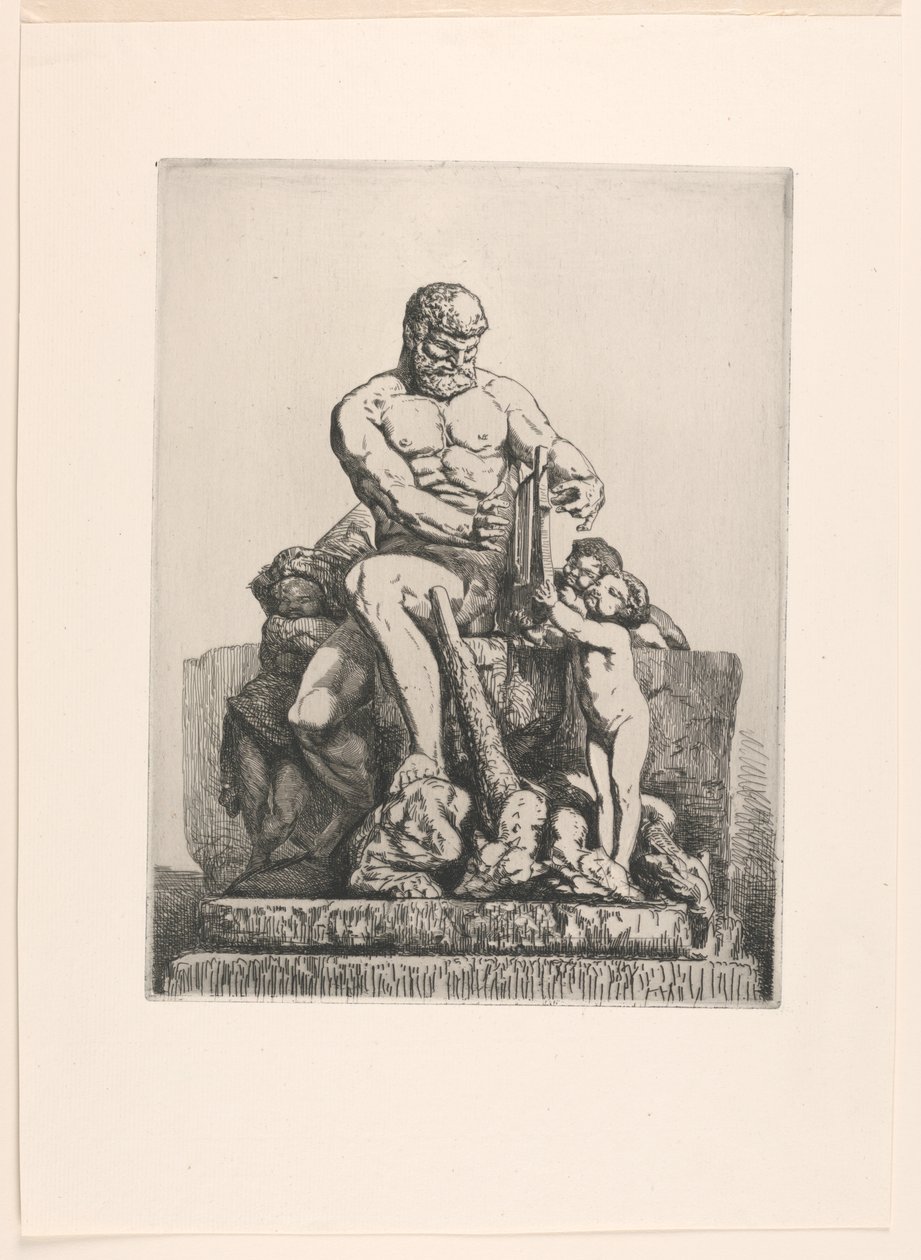 Hercules, első tábla Chifflart tizenkét rézkarcából alkotó: Francois Nicolas Chifflart