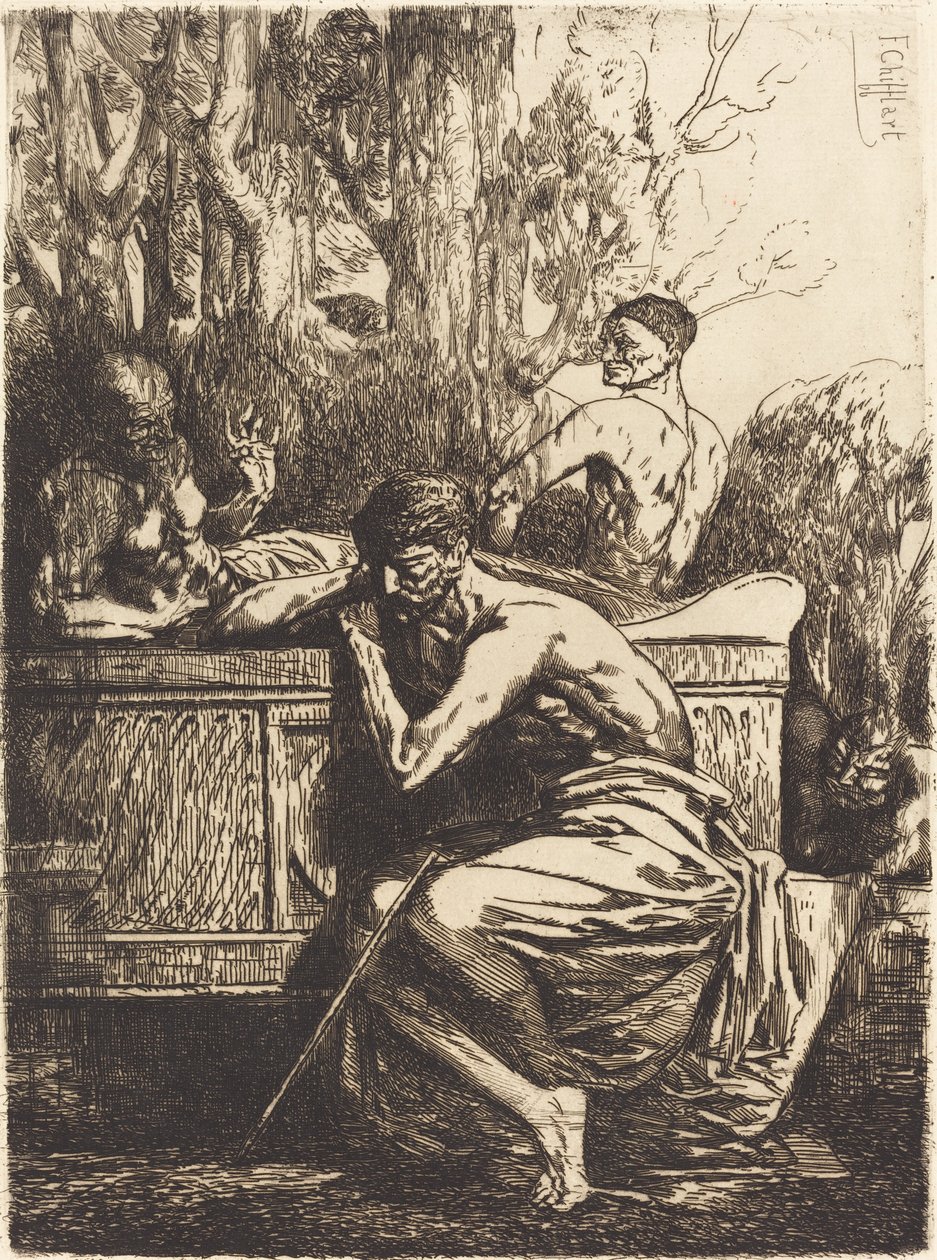 Elmélkedés alkotó: Francois Nicolas Chifflart