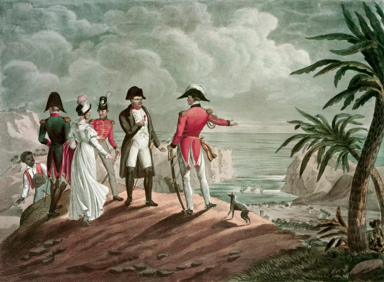 Bonaparte a Szent Ilonán (acélmetszet) alkotó: Francois Nicolas Martinet