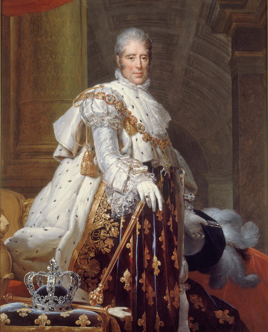 X. Károly portréja szent jelmezben, 1825 körül (olaj, vászon) alkotó: Francois Pascal Simon (studio of) Gerard