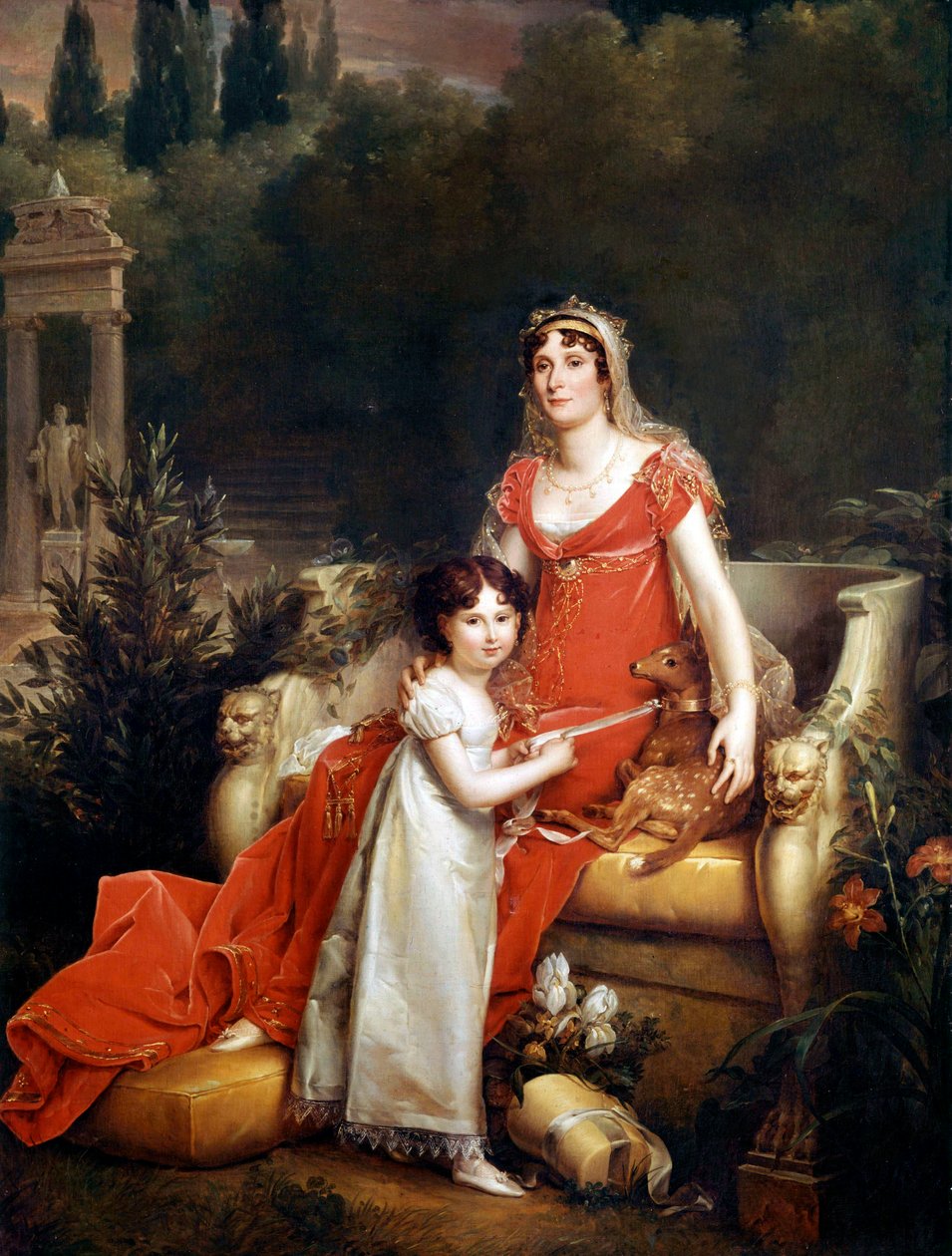 Elisa Bonaparte Baciocchi a lányával alkotó: Baron François Pascal Simon Gérard