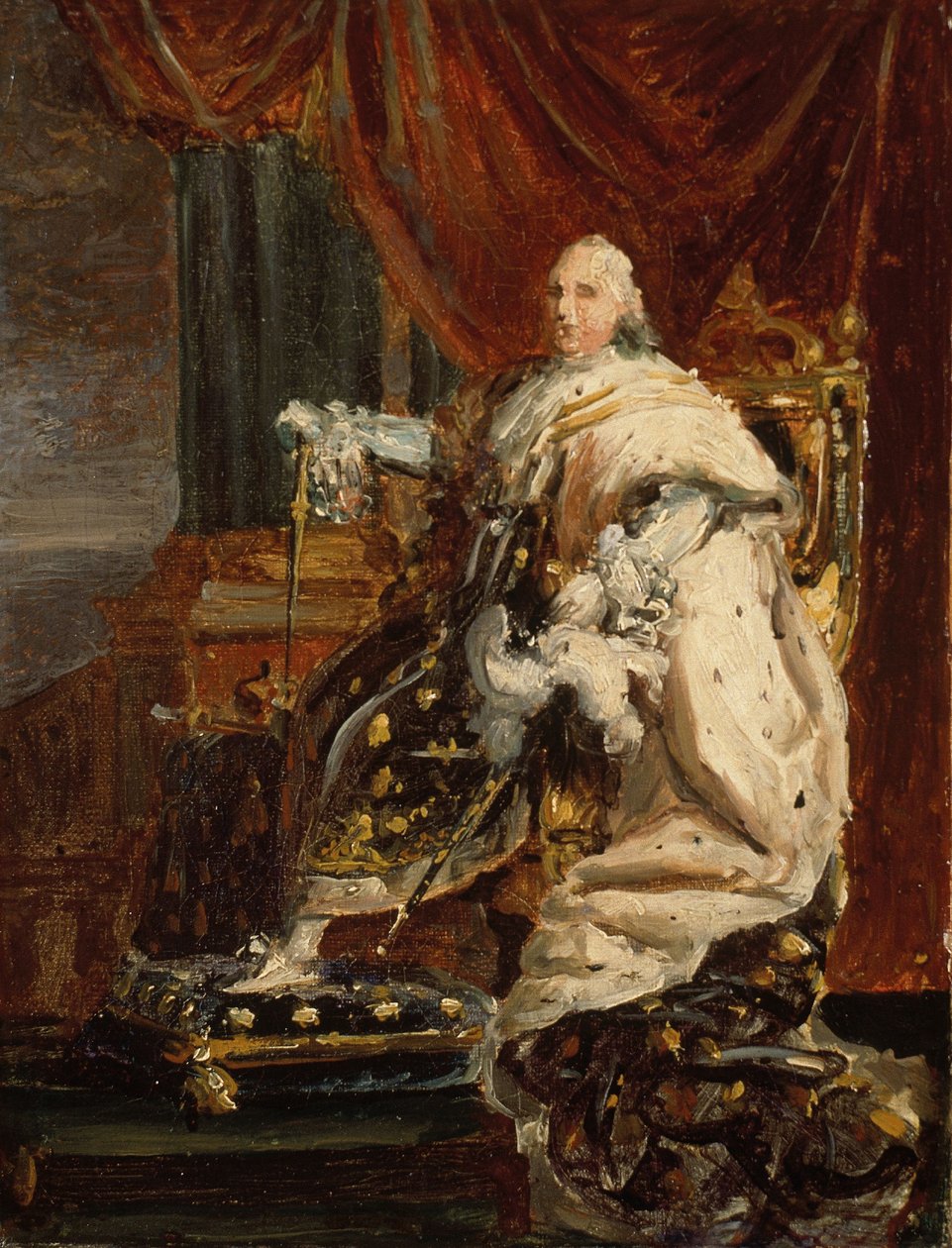 XVIII. Lajos király, 1816-18 körül (olaj, vászon) alkotó: Francois Pascal Simon Baron Gerard