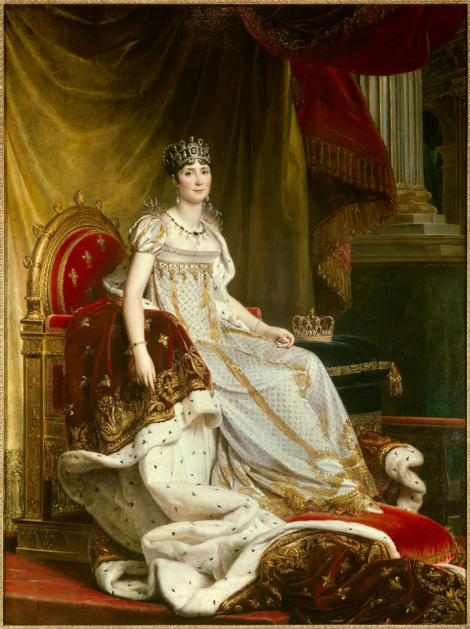 Josephine de Beauharnais császárné (1763-1814) portréja koronázási jelmezben Francois Gerard (1770-1837) festménye. Mérete 2,1x1,3 m. Fontainebleau, chateau de Fontainebleau --- Josephine de Beauharnais császárné (1763-1814) portréja a koronájában alkotó: Baron François Pascal Simon Gérard