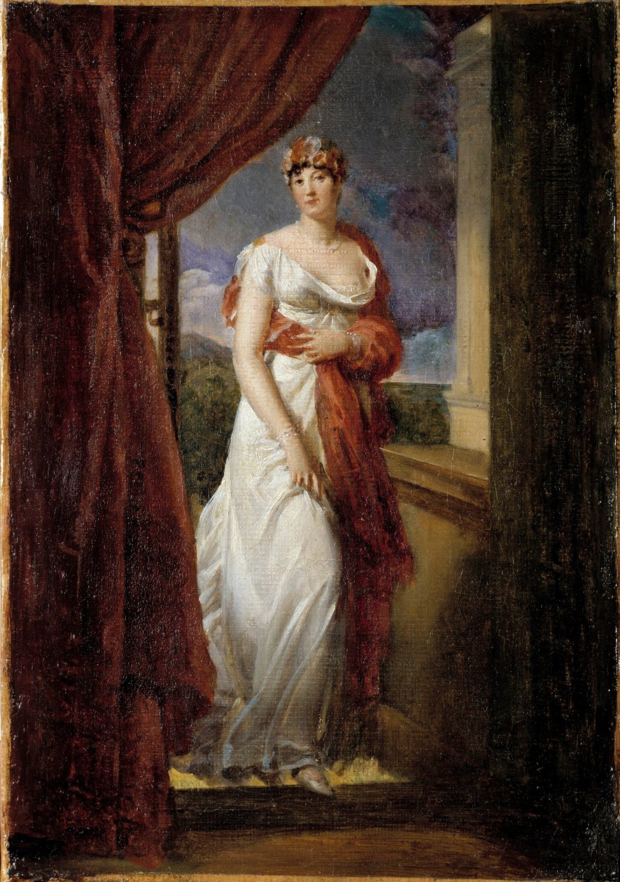 Madame Tallien portréja, szül. Cabarrus, Caraman hercegnője – Chimay (1773-1835) Francois Gerard (1770-1837) festménye 1804 V. 0,32 x 0,20 m. alkotó: Baron François Pascal Simon Gérard