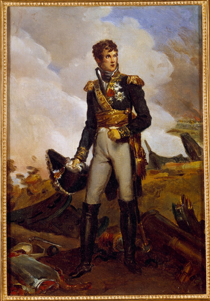 Jean Lannes, Montebello hercege (1769-1809) portréja a birodalmi festészet marechal lábában Francois Gerard (1770-1837) 19. századi nap. 0,3x0,22 m alkotó: Baron François Pascal Simon Gérard