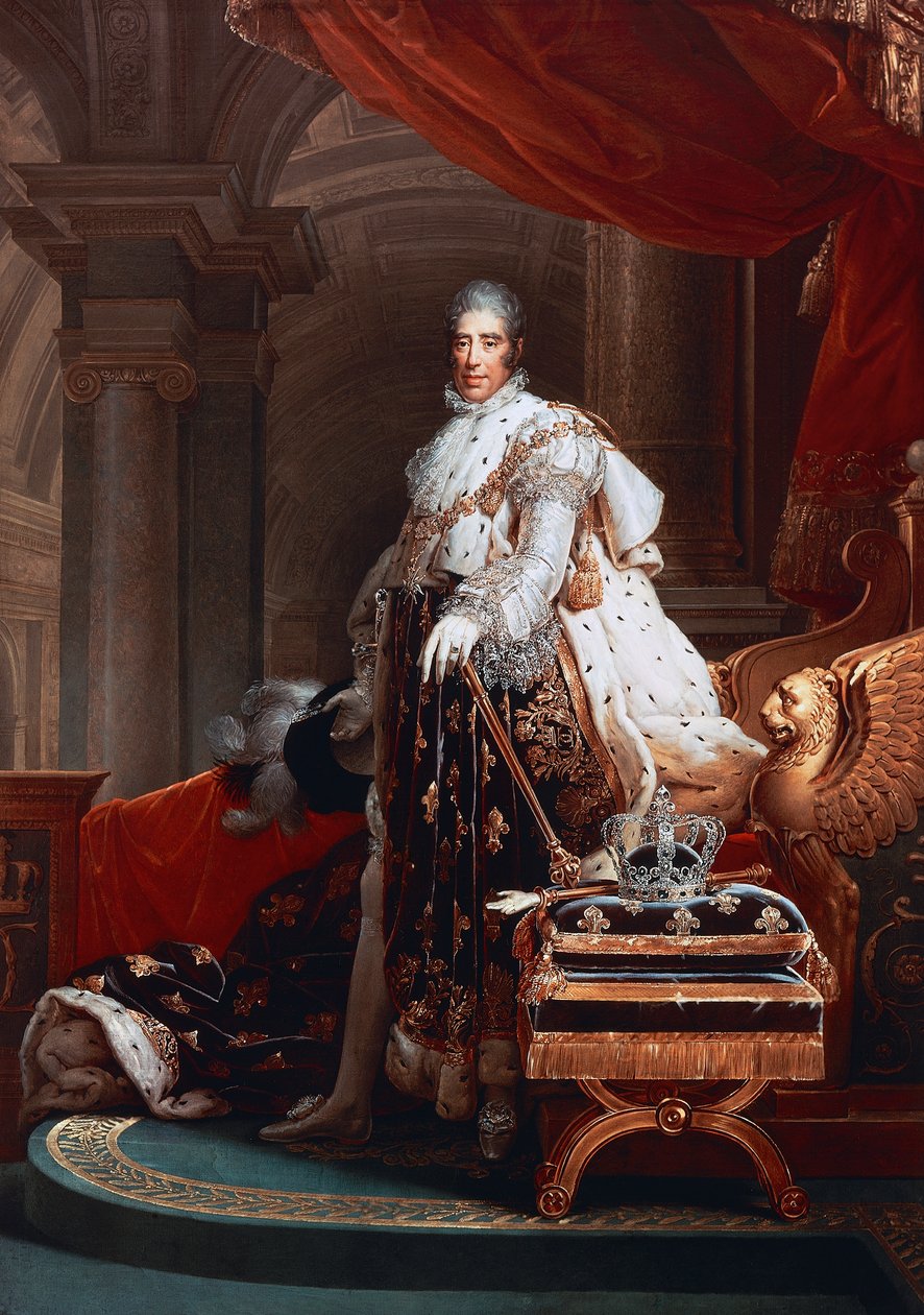 X. Károly portréja Bourbon, Artois grófjának szent ruhájában (Versailles alkotó: Baron François Pascal Simon Gérard