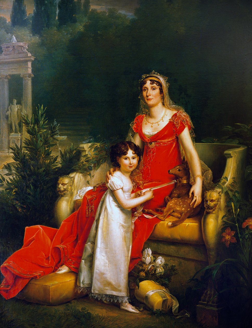 Maria Anna Bonaparte, Elisa Baciocchi néven ismert portréja (Ajaccio 1777-Trieszt alkotó: Baron François Pascal Simon Gérard