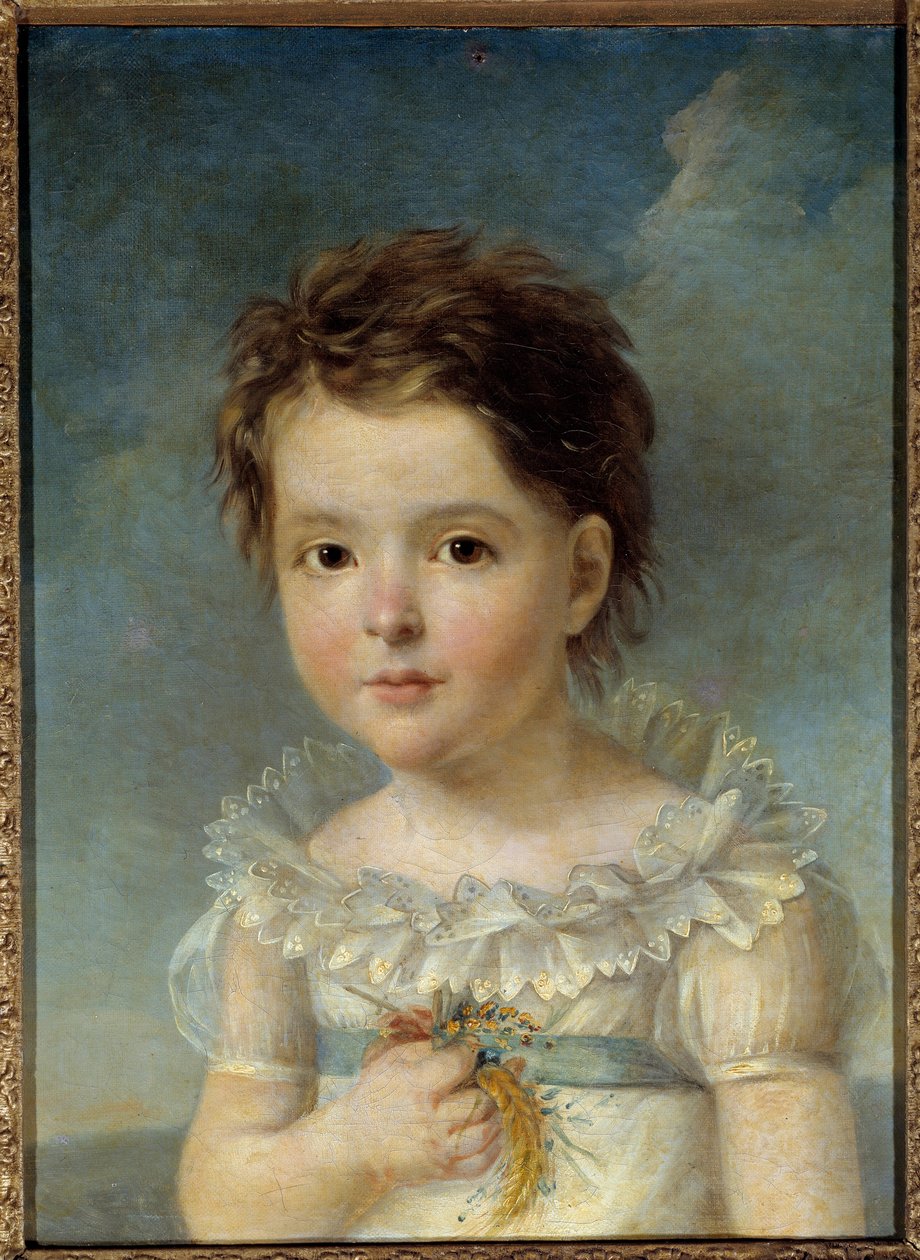 Beauharnais Hortense királynő (1783-1837) gyermekének portréja Josephine de Beauharnais impresszum lánya és a leendő III. Napóleon anyja. Francois Gerard (1770-1837) festménye XVIII. Avignon, Calvet Múzeum alkotó: Baron François Pascal Simon Gérard